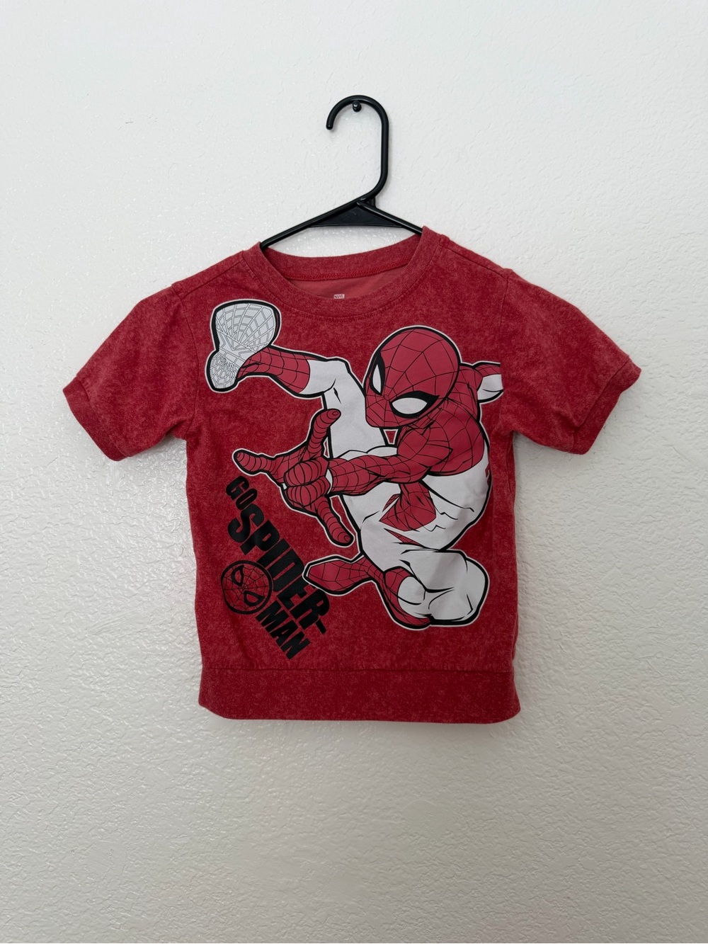 Marvel Spider-Man Boys Red Heather Short Sleeve Graphic T-Shirt - Size 5T